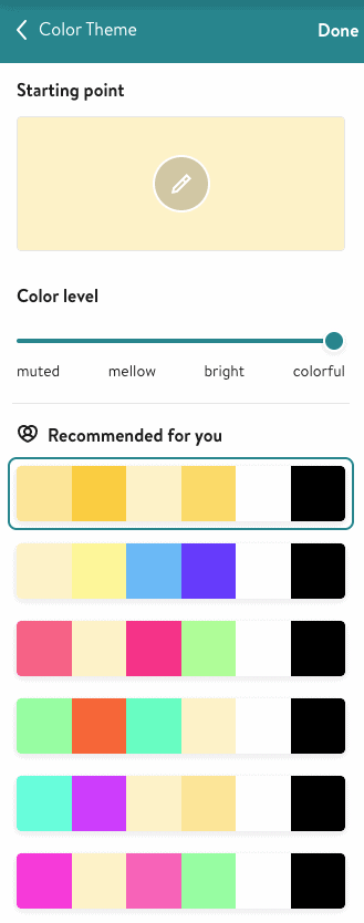 Jimdo Dolphin color palette generator