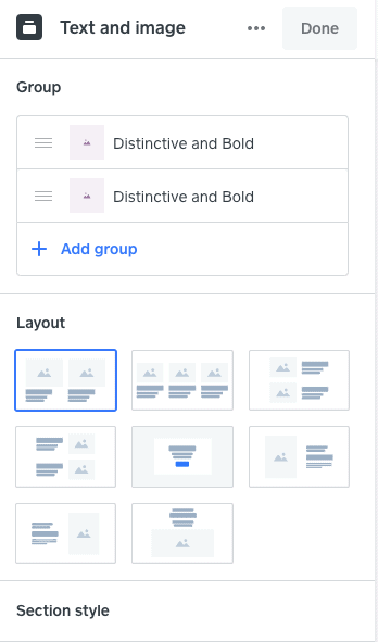 Text & image layout options - Weebly e-commerce builder