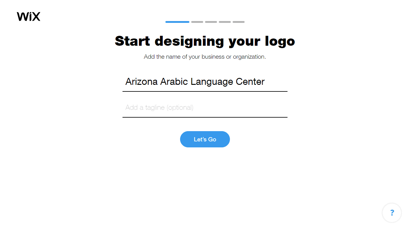 Wix Logo Maker screenshot - Enter company name