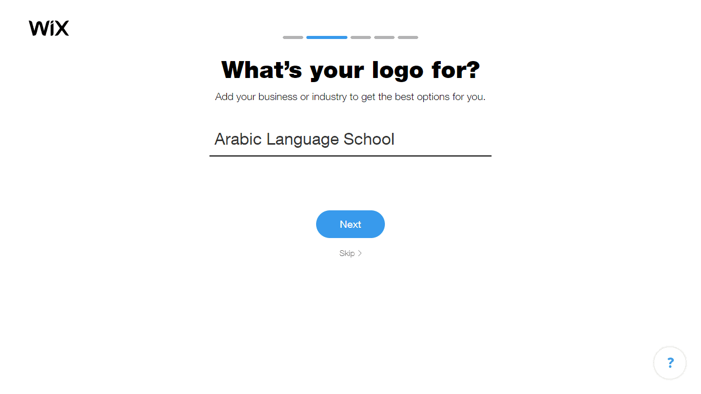 Wix Logo Maker screenshot - Choose industry