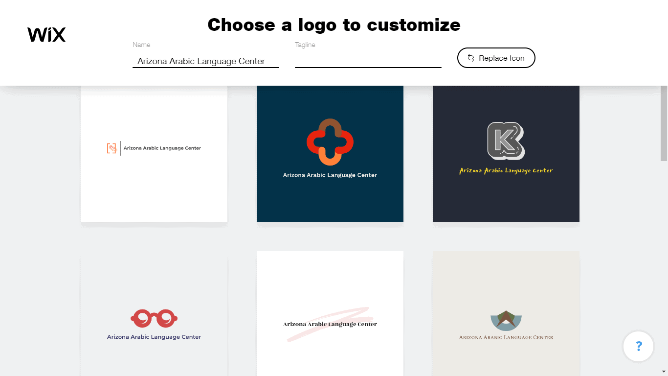 Wix Logo Maker screenshot - logo templates