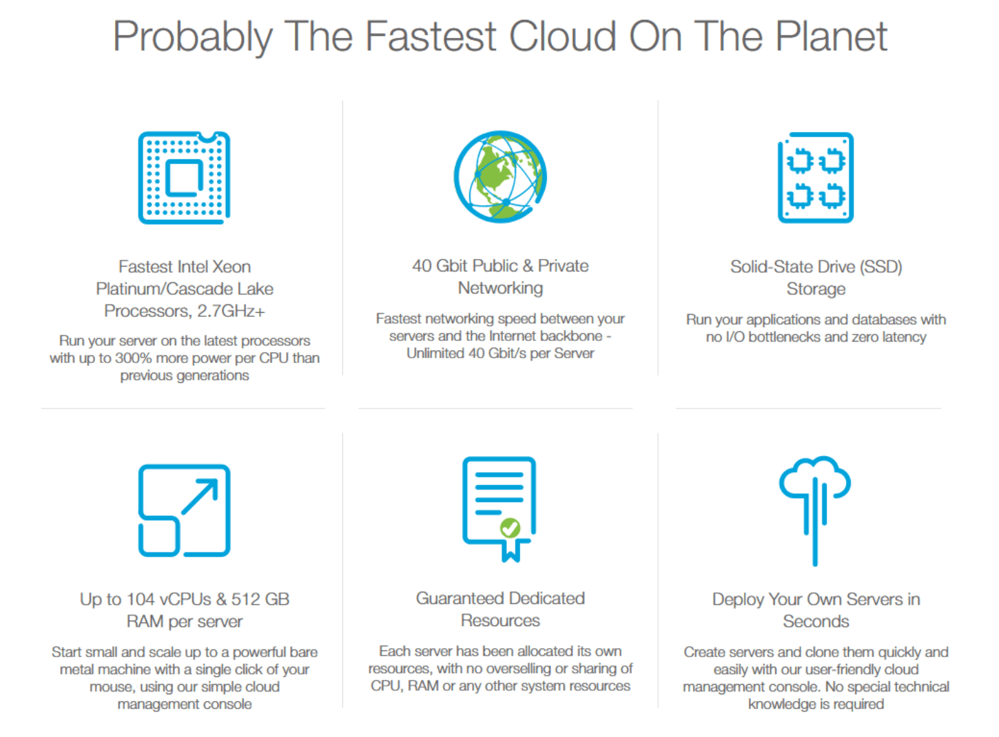 Kamatera - cloud VPS features