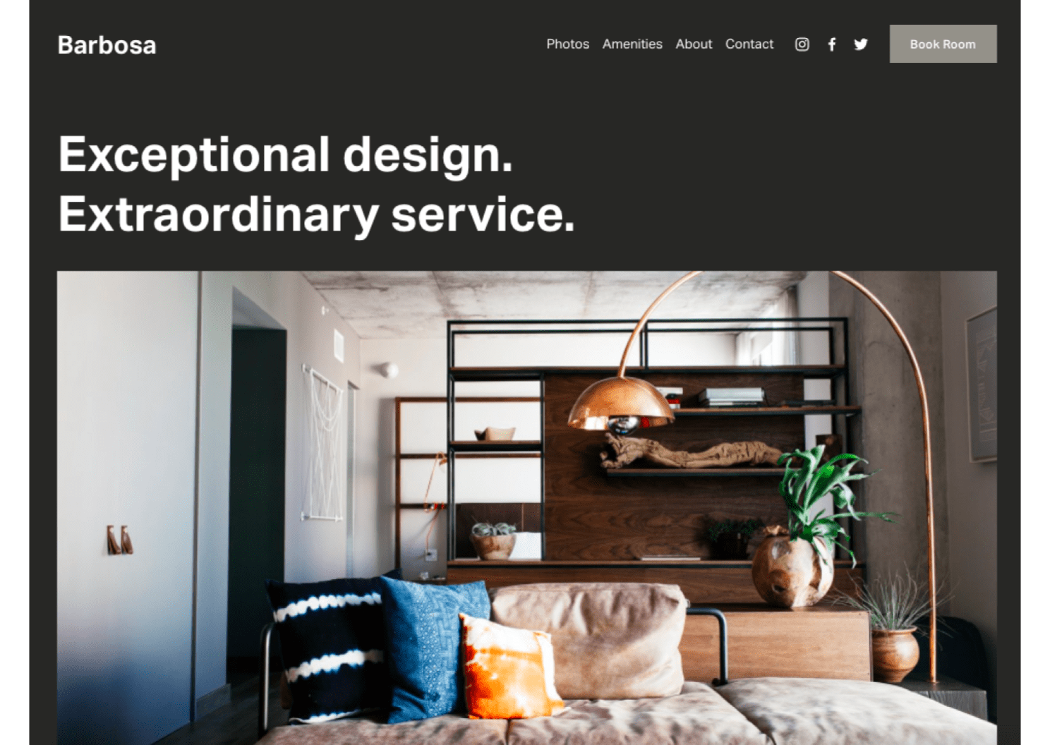 Squarespace template - Barbosa