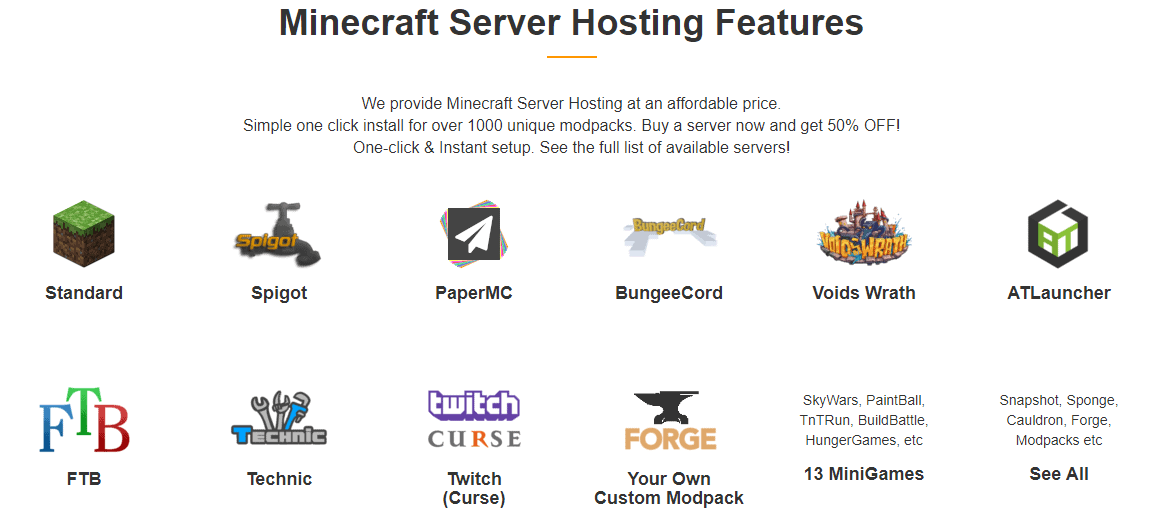 ScalaCube Minecraft Hosting Mod Pack List