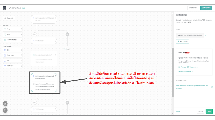 Omnisend automation workflow help