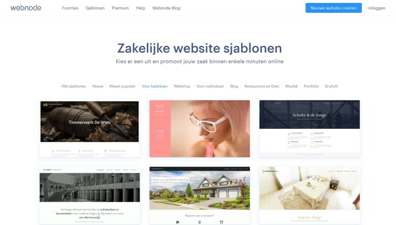 Webnode business templates