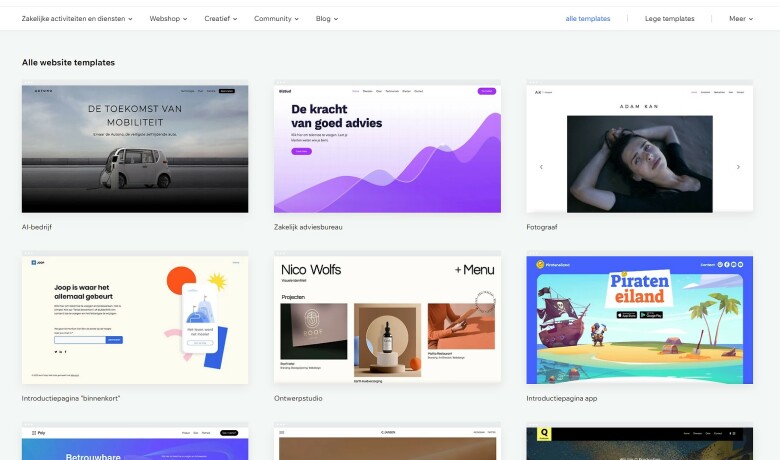 Wix template library