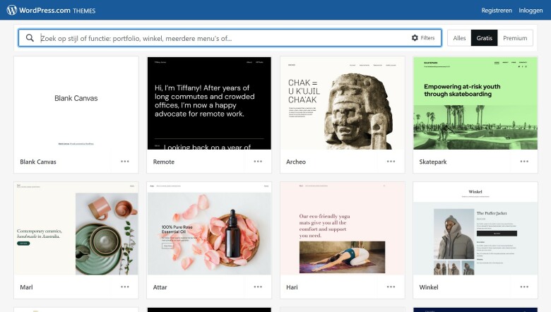 WordPress.com thema's