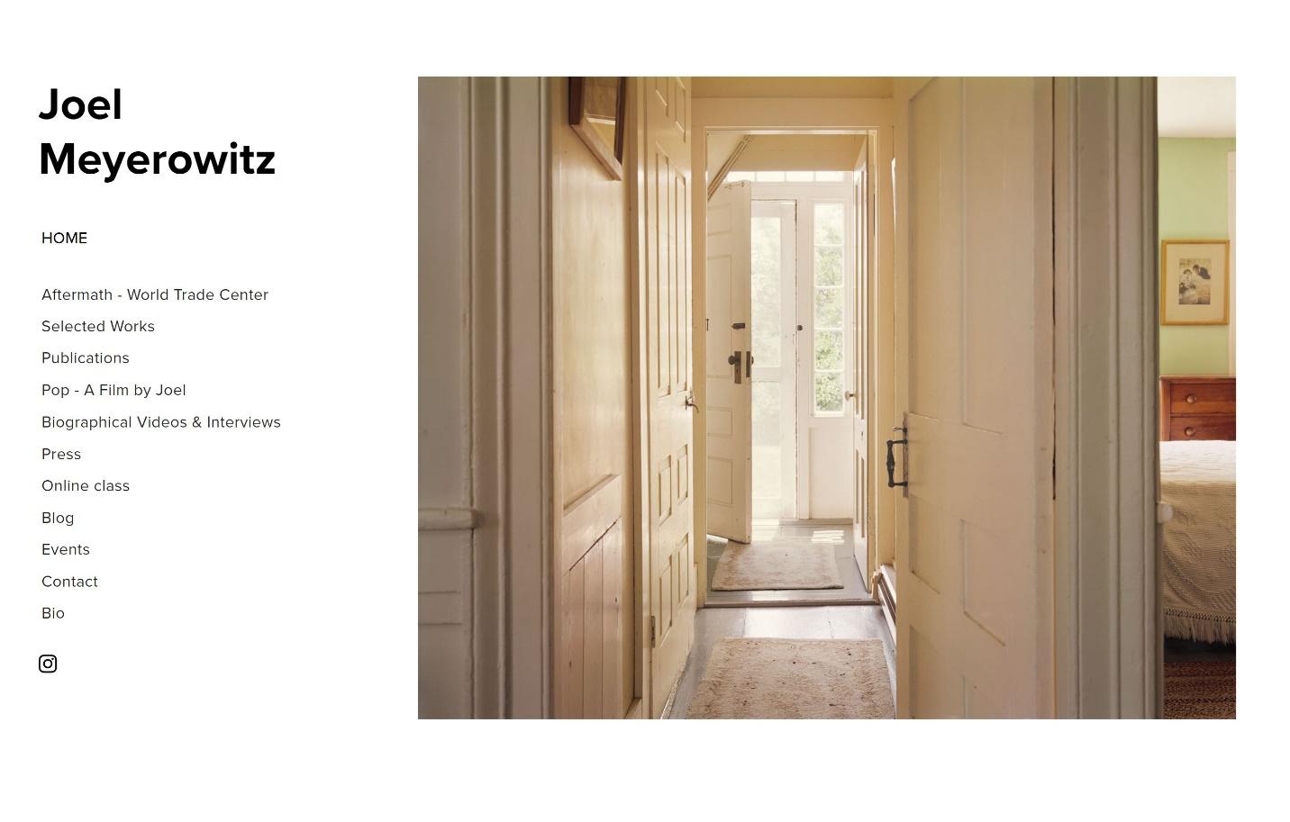 Joel Meyerowitz art portfolio website homepage