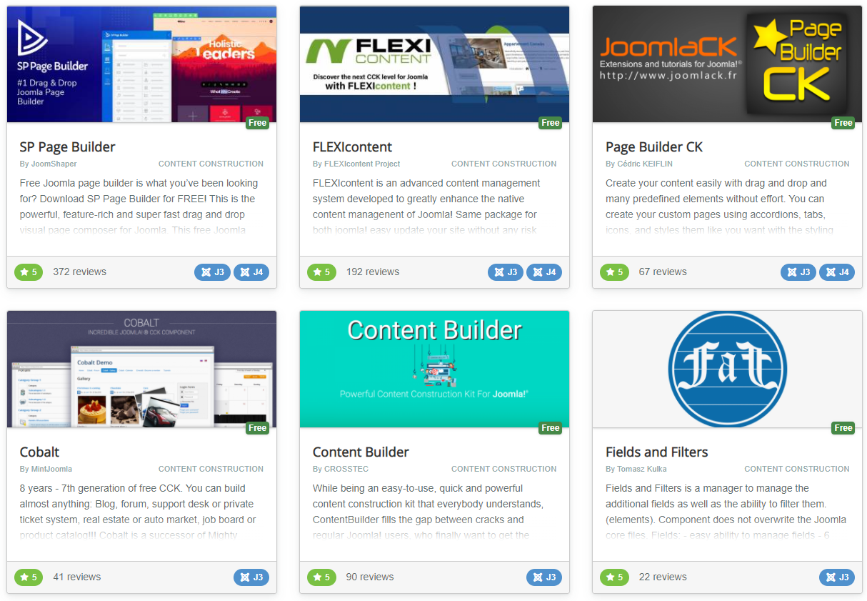 Joomla!'s extensions library