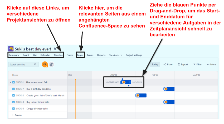 Jira's customizable dashboard