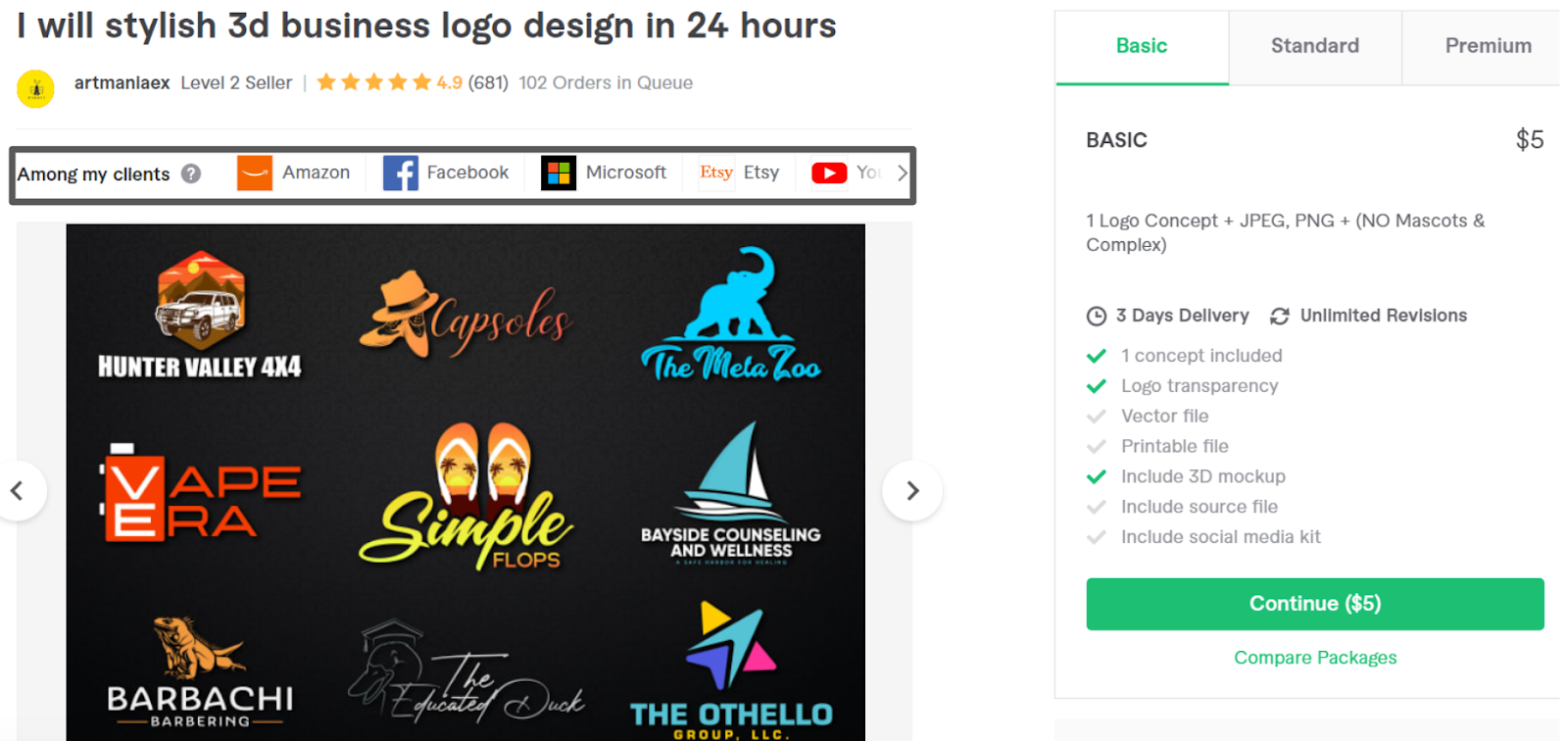 Artmanlaex 's logo designs gig on Fiverr