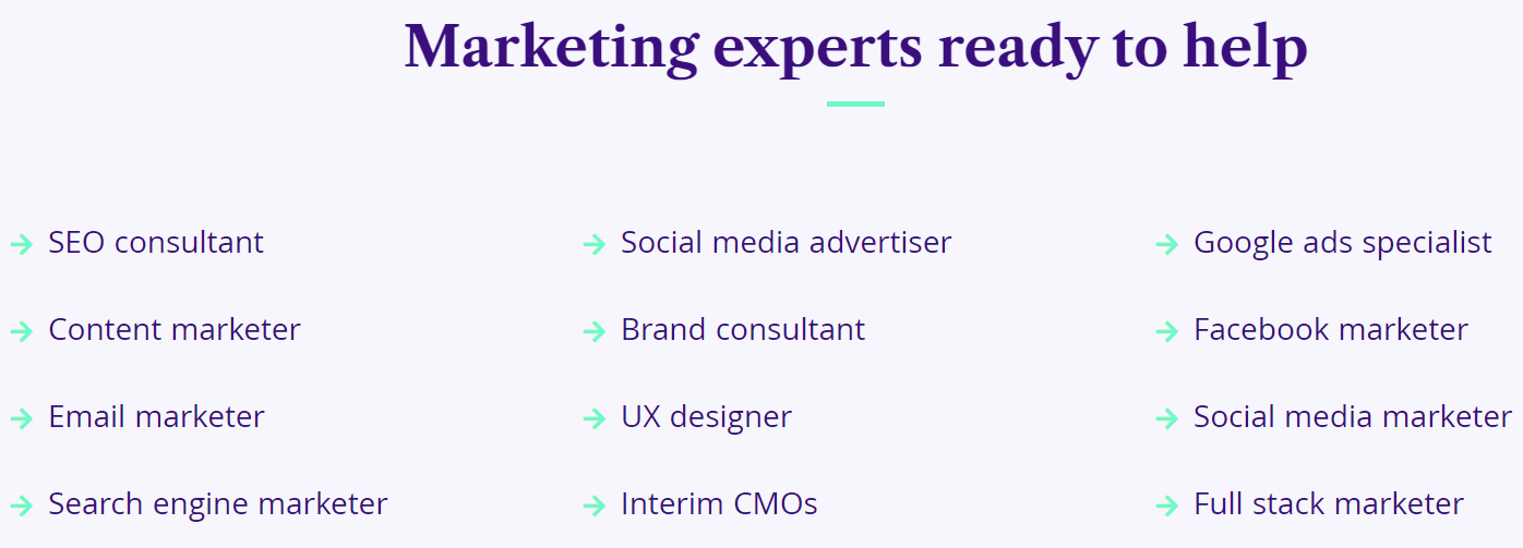 GrowTal marketing experts list