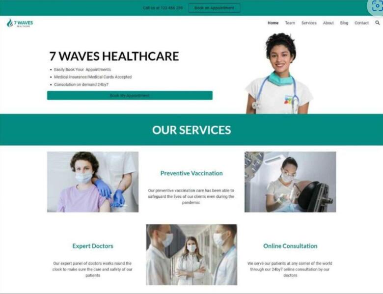 Steegle premium 7 Ways Healthcare HT01 template