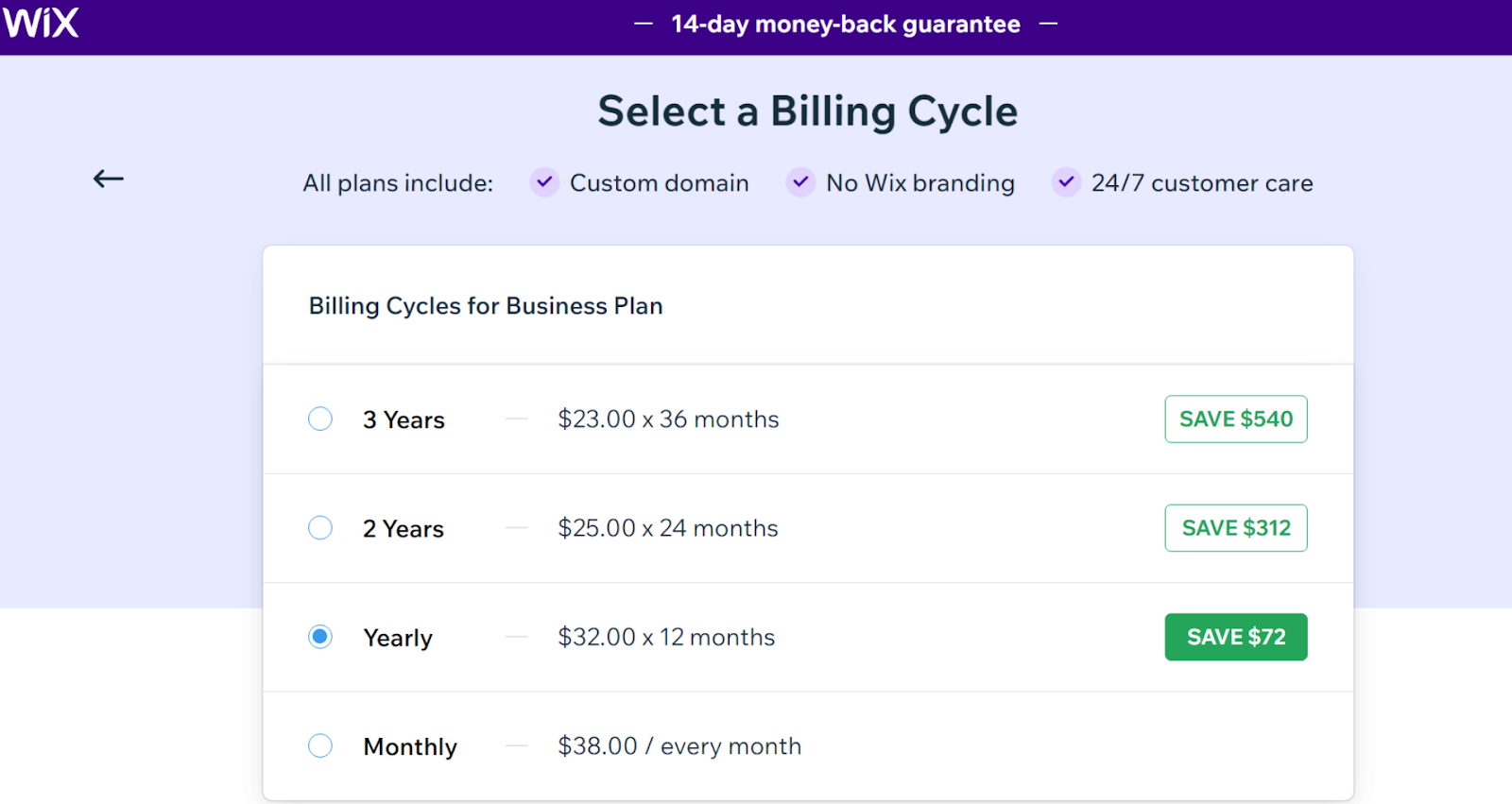 Wix Renewal Prices