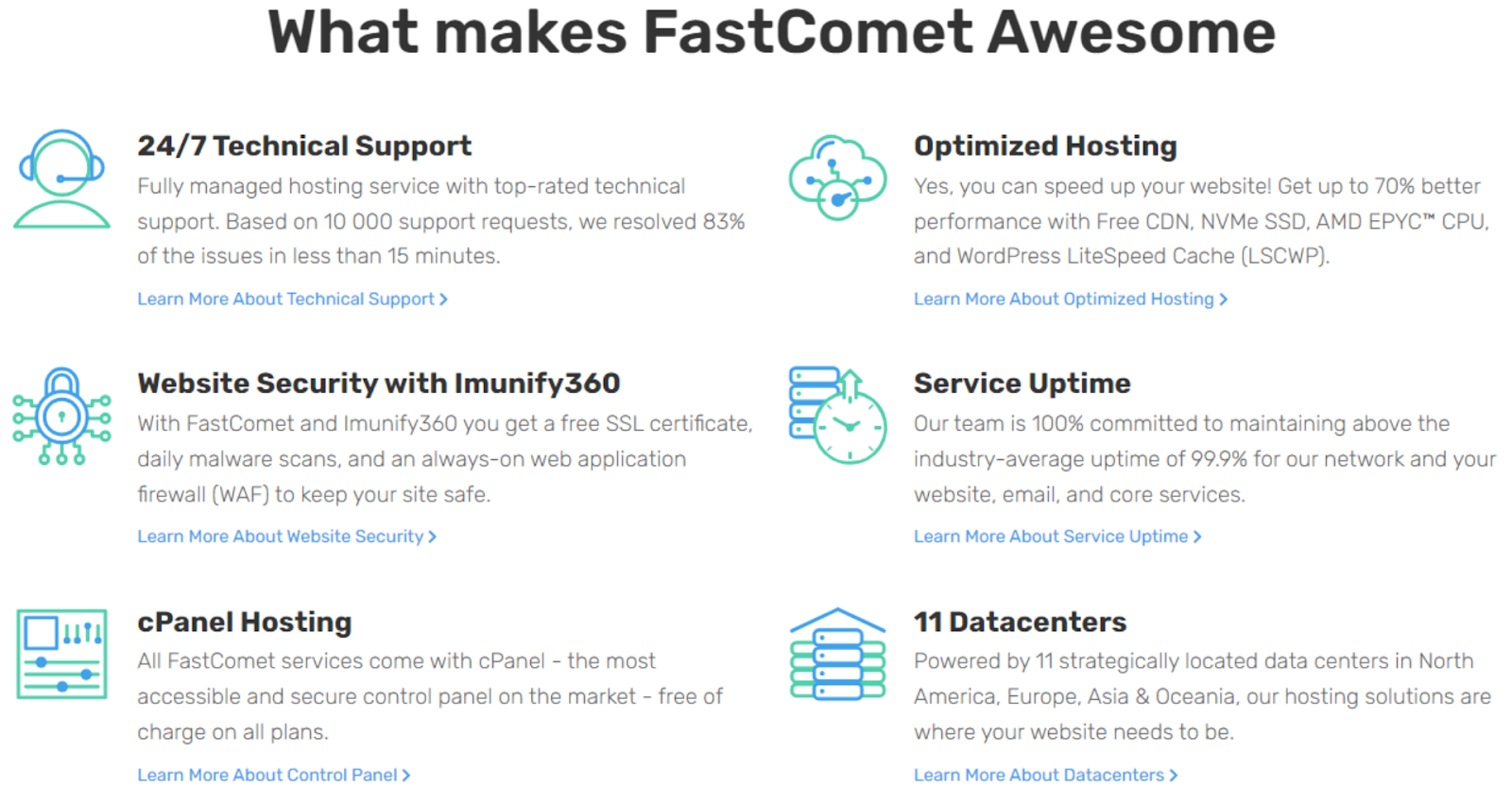 FastComet Homepage