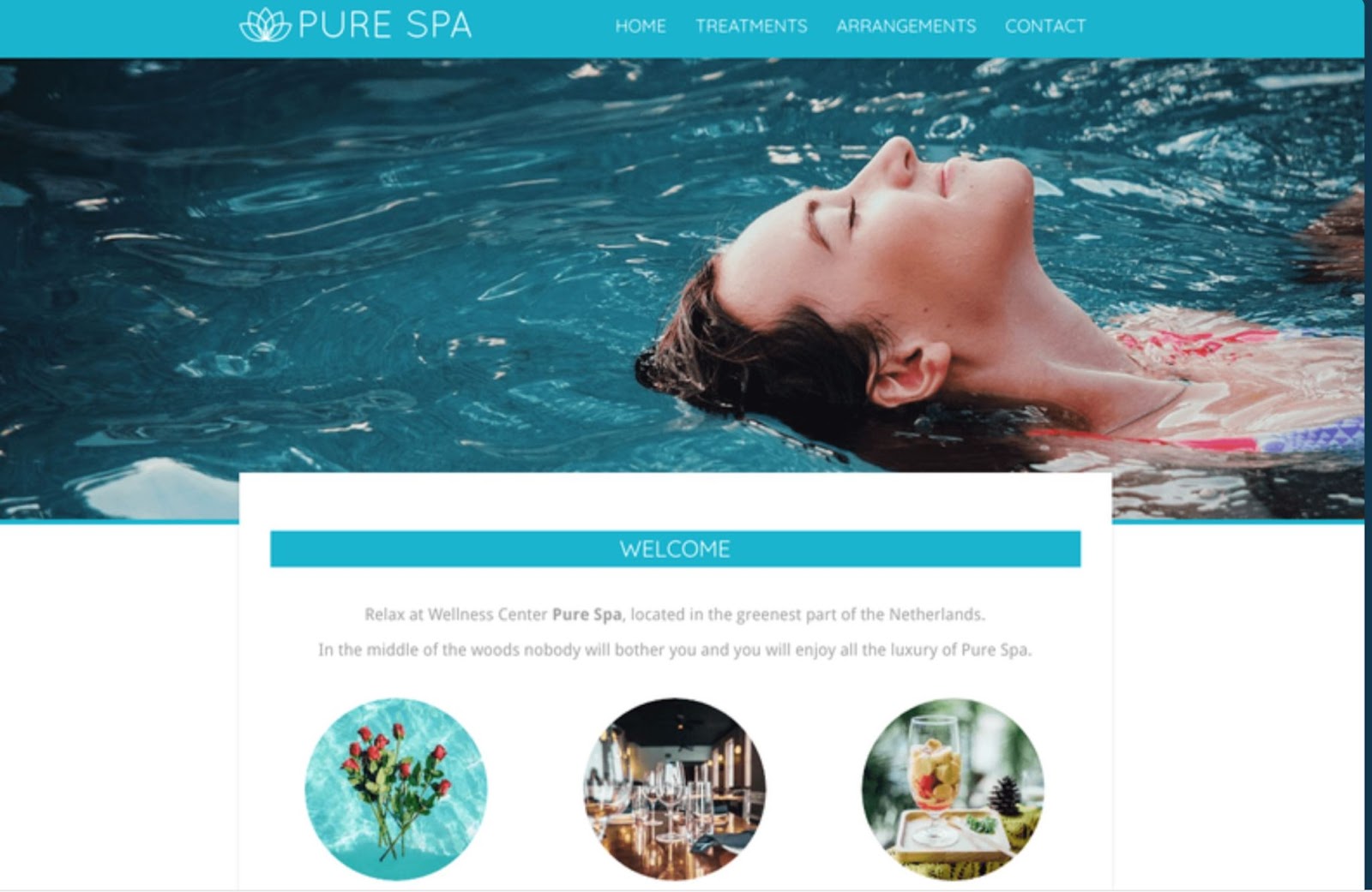 Webador Pure Spa Template