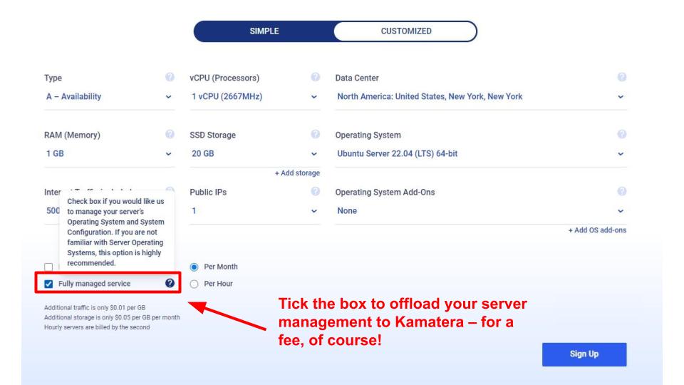 Kamatera offers pricey, but helpful fully managed service