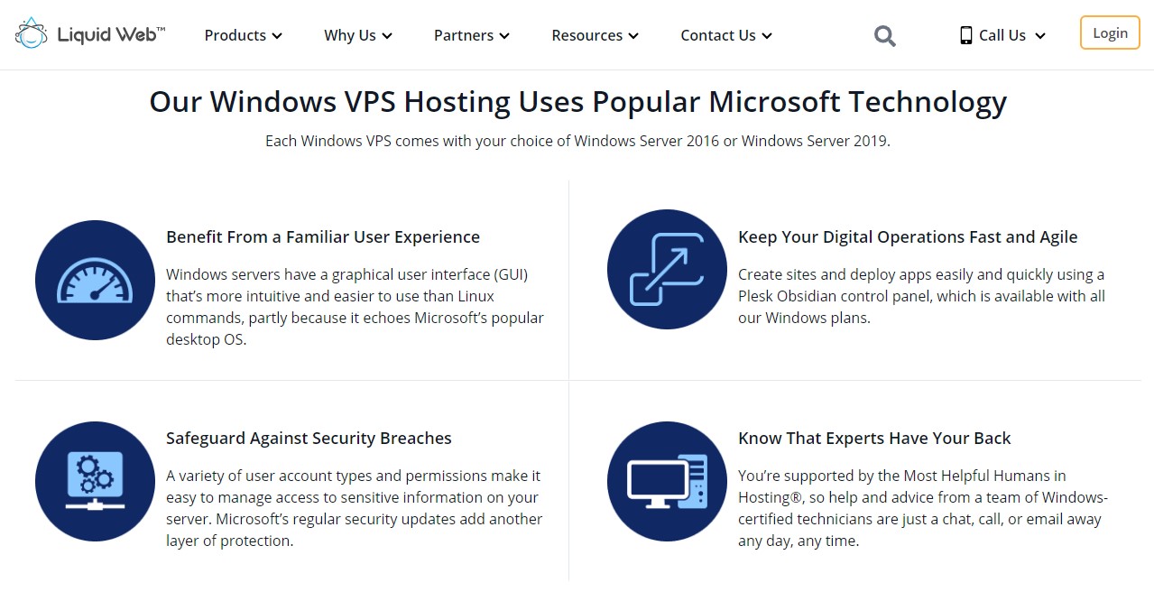 Liquid Web Windows VPS features