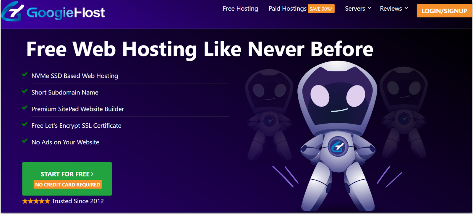 GoogieHost Homepage