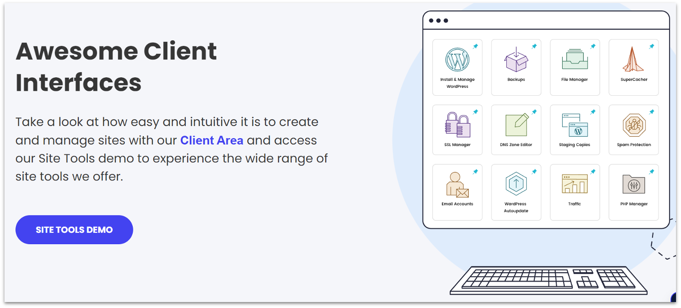 SiteGround Site Tools features