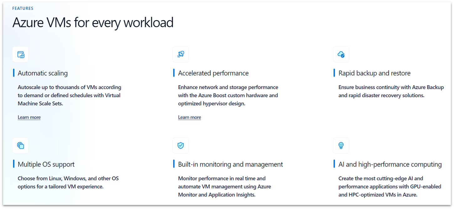 Microsoft Azure trial options and features