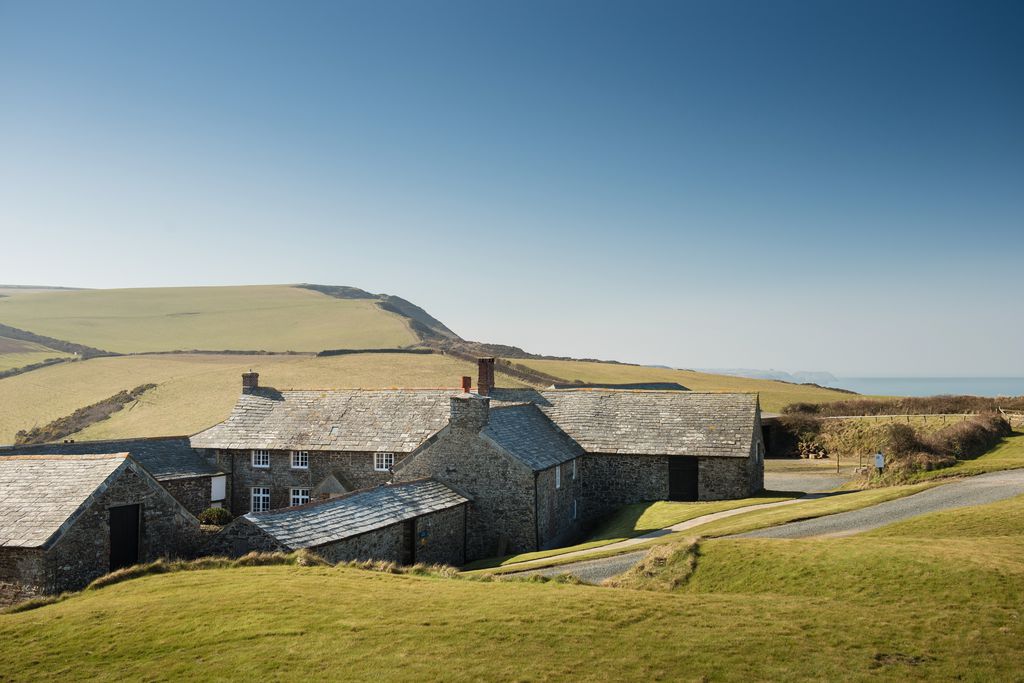 Trevigue in Cornwall surrounding by rolling countryside