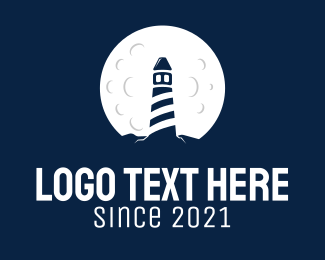 Full Moon Lighthouse   logo design