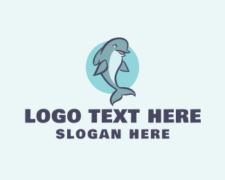 Aquatic Mammal Dolphin logo design