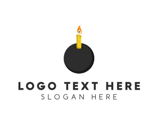 Wax Candle Bomb  logo design