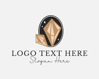 Glamorous Crystals Jewelry logo design