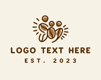 Coffee Bean Family  logo design