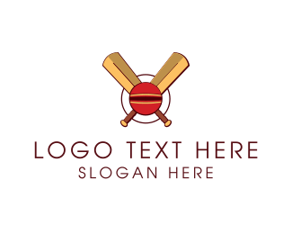 Cricket Ball Sport logo design