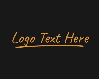 Gold Chalk Signature  logo design