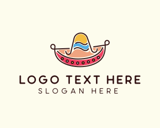 Mexican Sombrero Hat logo design