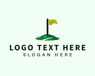 Country Club Golf Flag logo design