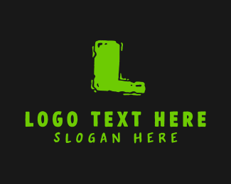 Green Handwritten Lettermark logo design