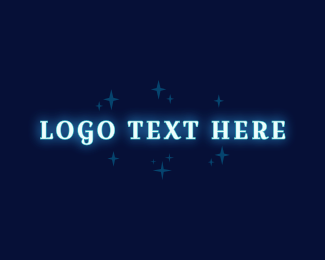 Glowing Stars Wordmark logo design