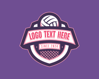 Athletic Volleyball Netball logo design