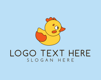 Cartoon Rubber Ducky logo design