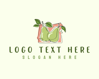 Oregon Pear Fruit logo design