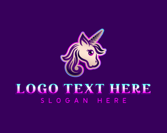 Unicorn Horse Pony logo design