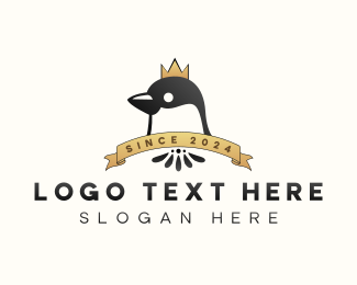 Little Penguin Crown logo design