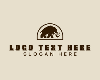 Mammoth Prehistoric Animal logo design