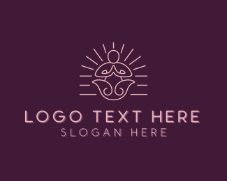 Yoga Relaxation Wellness logo design