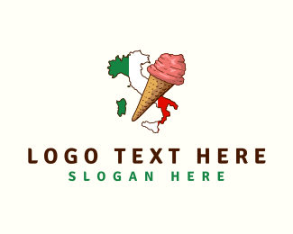 Italian Gelato Dessert logo design