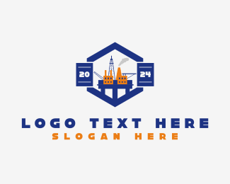 Oil Rig Refinery logo design