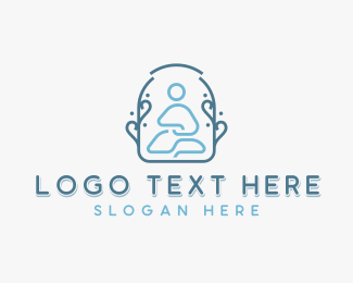 Wellness Meditation Yoga logo design