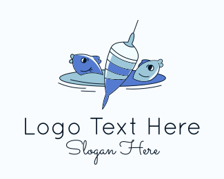 Floater Lure Fish logo design