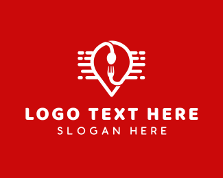 Food Location Pin logo design